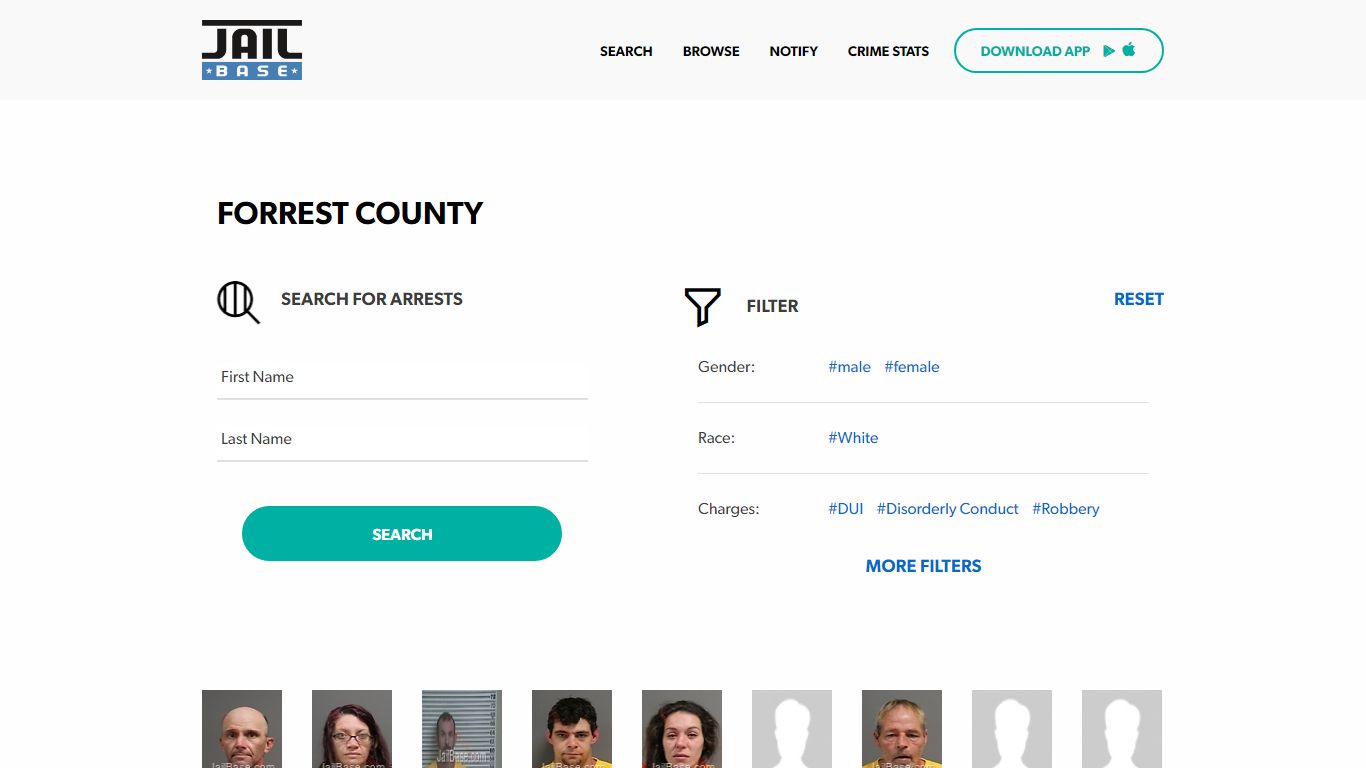 Forrest County Jail Inmate Search and Mugshots | JailBase